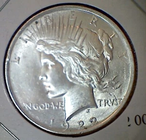 1922 Peace Dollar $1 ~ Excellent Relief ~ 90% Silver #03 - Picture 1 of 2