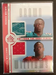 2005 UD Reflections #CC-BW Ronnie Brown Carnell Williams Jersey RC Bucs Dophins - Picture 1 of 2
