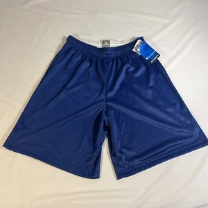 Pantaloncini Champion Ragazzo M Blu Basket Maglia Logo Atletico Nuovi Con Etichette - Foto 1 di 13