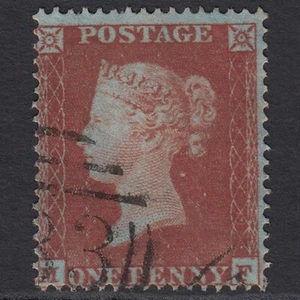 T11_18 GB QV 1854 1d PLACA ROJO-MARRÓN 172 SG17-C1(1) MF VFU - Imagen 1 de 2