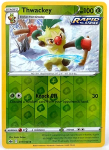 THWACKEY Holograma Inverso Espada Escudo Chilling Reign 17/198 Pokémon - Imagen 1 de 2