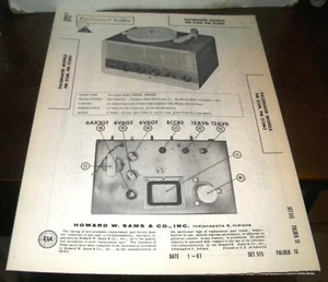 PACEMAKER AUDIO AMPLIFIER WITH RECORD PLAYER - 2 MODELS (SAMS PHOTOFACT 515-13) - Picture 1 of 1
