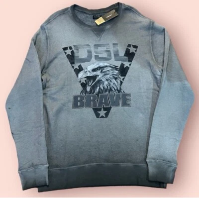 Diesel Hombres S-Joe-AD Sudadera (Gris) ~~ Nueva Con Etiquetas Foto 1 de 4