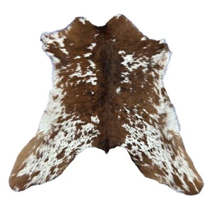 Speckled Tricolor Calf Skin Size: 46x41" D-863 RECEIVE THIS EXACT SKIN - Picture 1 of 5