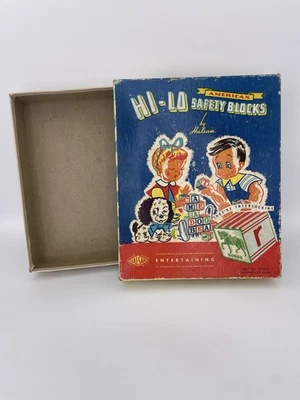Bloques Halsam Hi-Lo de colección de los años 50 SOLO EN CAJA #3220 juguete coleccionistas CAJA - sin bloques Foto 1 de 4