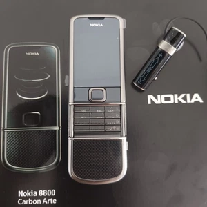 RARE ORIGINAL NOKIA 8800 CARBON ARTE TITANIUM 8800e-1 4GB UNLOCKED MOBILE PHONE - Picture 1 of 24