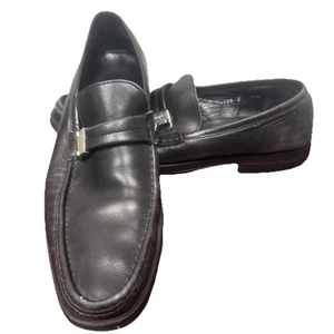 Salvatore Ferragamo UR 15588 D Horse Bit Shoes Leather Loafers Sz. 10.5 Used - Picture 1 of 12