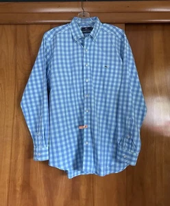 Camisa Tucker Vineyard Vines Calce Ajustado. Techo abotonable azul manga larga grande para hombre - Imagen 1 de 7