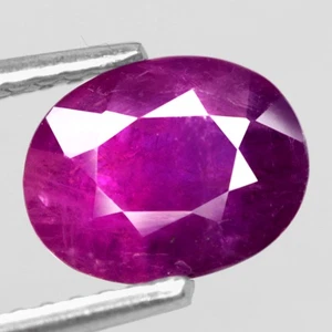 1.31Ct. Natural Gemstone Ruby Purplish Red Oval Normal Heated Tanzania Ravishing - Picture 1 of 7