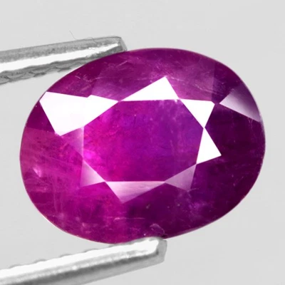 1.31Ct. Natural Gemstone Ruby Purplish Red Oval Normal Heated Tanzania Ravishing - Image 1 of 4
