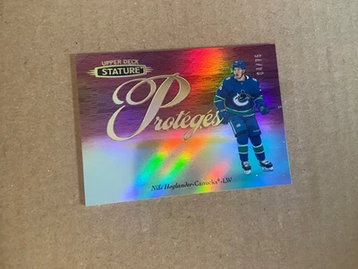 2020-21 UD Stature Nils Hoglander Rookie Proteges Red /75 - Image 1 of 2