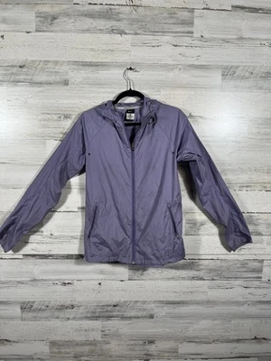 Chaqueta cortavientos Nike para correr para mujer cremallera completa mediana con capucha púrpura pista  Foto 1 de 4