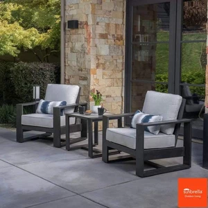 Sunvilla Clifton 3 Piece Deep Seating Bistro Set + Cover - Picture 1 of 7