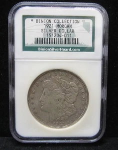 COLECCIÓN BINION - DÓLAR DE PLATA MORGAN 1921-P - CERTIFICADO NGC - SE VE XF - Imagen 1 de 4