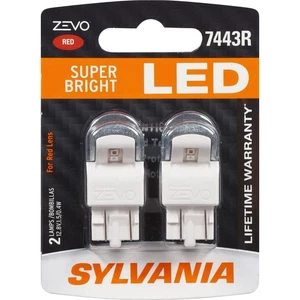 SYLVANIA 7443R T20 ZEVO LED Red Bulbs – Tail & Stop Light Replacement (2 Pack) - Picture 1 of 8