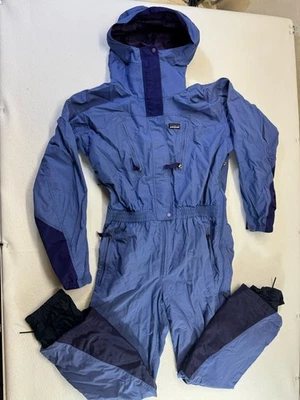 Traje de esquí de una pieza Patagonia de colección tirantes internos púrpura claro para mujer 10 M Foto 1 de 4