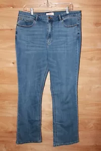 Wrangler High-Rise Bootcut Jeans Denim Blue Free To Stretch Pants Womens 16 NEW - Picture 1 of 10