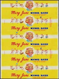 Vintage bread wrapper MARY JANE KING SIZE girl pictured 1959 Norfolk Virginia - Picture 1 of 2