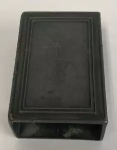 VINTAGE JUST ANDERSEN DENMARK MATCHBOX COVER PEWTER 1920S/30S - Picture 1 of 7