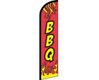 BBQ Red With Flames Windless Banner Advertising Marketing Flag