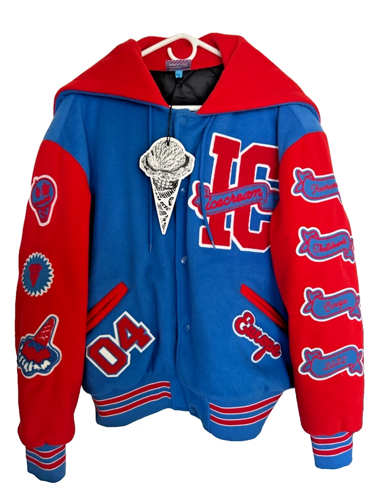 Chaqueta Universitaria Ice Cream Tiger Cone Cheerleader, Nueva con etiquetas, Talla Grande Foto 1 de 4