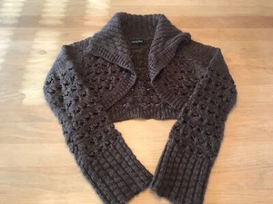 Mamalicious Kurzstrickjacke, Bolero, Umstandskleidung, Gr. S, dunkelbraun - Bild 1 von 6
