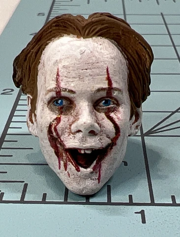 NECA IT Pennywise Clown Young Man Crying Blood Head 1/12 Figure Custom Part Cover