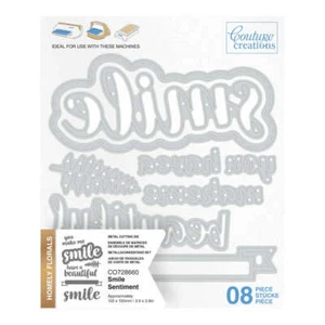 Couture Creations Dies  - Smile Beautiful Sentiment Set (8pc) - Bild 1 von 4