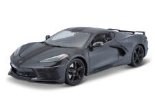 2020 CHEVROLET CORVETTE STINGRAY C8 GRAY BLACK STRIPES MAISTO 1:18 FREE SHIPPING