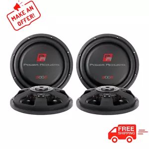 Power Acoustik EW-124S 1400 Watt 12" 4 Ohm Shallow Truck Car Subwoofer - PAIR - Picture 1 of 4