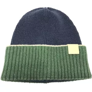 LOEWE beanie hat knit hat knit cap Anagram logo Knit hat Navy/Green Unused - Picture 1 of 5