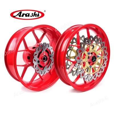 Red Front Rear Wheel Rims Brake Discs For Honda CBR 1000 RR Fireblade 2004 2005 — 第 1/4 张图片