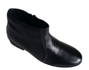 New Men's BURTON #122429 black soft leather cuban heeled dress boots with zipper - Picture 1 of 7