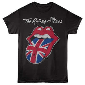 The Rolling Stones Union Jack Hot Lips British Flag Herren T-Shirt Band Merch - Bild 1 von 6