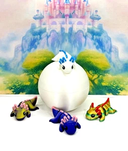 4pcs 3D Printed Mini Axolotl with Egg, Cute Articulated Mini Axolotl Fidget Toy - Picture 1 of 4