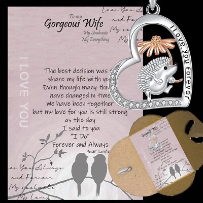 To My wife Gifts For her Neckalce Love You Silver Gift Jewellery Chain Birthday - Image 1 of 4