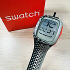 NEW✅ Swatch Touch SKULL SURB101 Black Dial Black and Gray Skull Silicone Watch