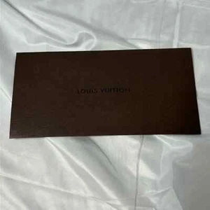 Louis Vuitton Brown Solid Textured Envelope GUC Receipt Holder Bifold Folder - Picture 1 of 3