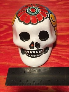 Dia DeLos Muertos Ceramic Skull - Picture 1 of 7
