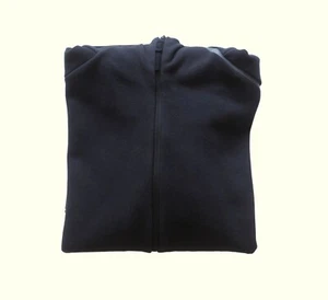 ADIDAS FULL ZIP TECH FLEECE HOODIE SWEATSHIRT VTG Y2K BLACK JACKET MEN SZ L 2016 - Picture 1 of 6