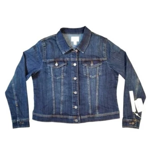 Caslon Womens Denim Jacket Size Large - Picture 1 of 13