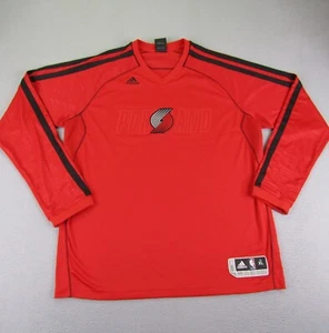 Portland Trail Blazers Shirt Mens XL Red Adidas V Neck NBA Basketball Warmup - Picture 1 of 12
