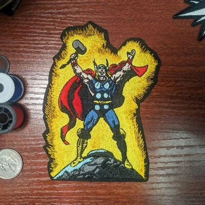 Thor Patch Viking God of Thunder Comic Superhero Embroidered Iron On 5x3.75" - Image 1 of 3
