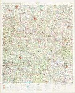 Mapa topográfico militar soviético ruso - BERLÍN (Alemania), 1:1M, ed. 1988, PVO - Imagen 1 de 7