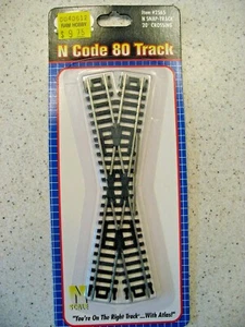 Atlas N Code 80 Track Item #2565 N Snap track 20 Degree Crossing Nickel Silver - Picture 1 of 3