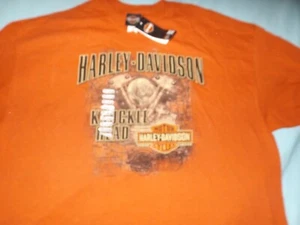 Harley Davidson Motorcycle ROSWELL NEW MEXICO T Shirt Men's 2XL Burnt Orange NWT - Picture 1 of 5