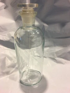 Wheaton Bottiglia VETRO TRASPARENTE Chimica Farmacia e Tappo 6 1/2" - Foto 1 di 4