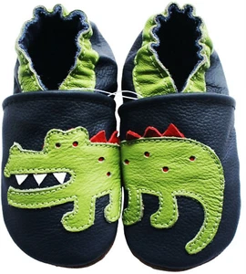 carozoo Krokodil dunkelblau Outdoor Gummisohle Lederschuhe bis 4 Jahre alt - Bild 1 von 2
