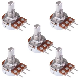 5 x 5K 16mm Linear Splined Potentiometer D Shaft - Picture 1 of 1