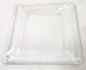 Libbey Tempo Dining Modern Clear Glass Square Dinner Plate 8" - Picture 1 of 5